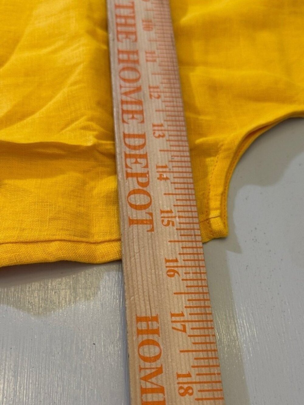J.Crew Maxine Linen Button-Back Dress XXS Petite Yellow Sleeveless NWT Flawed - Picture 9 of 13